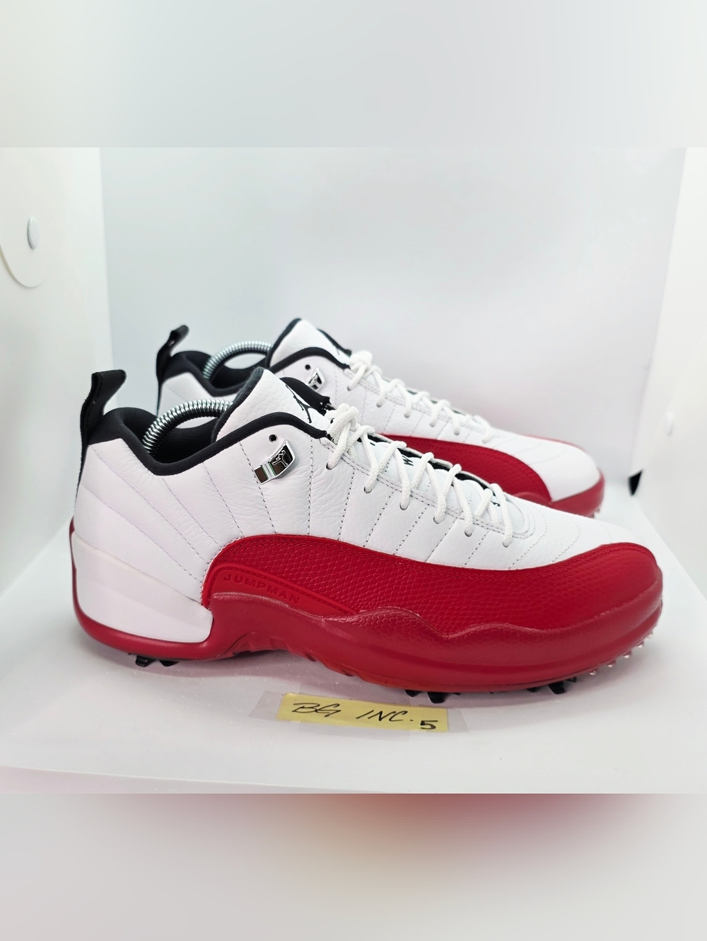 Nike Air Jordan 12 Retro Low Golf Shoes Men's sz 10 / DH4120-161 Cherry Red/Wht